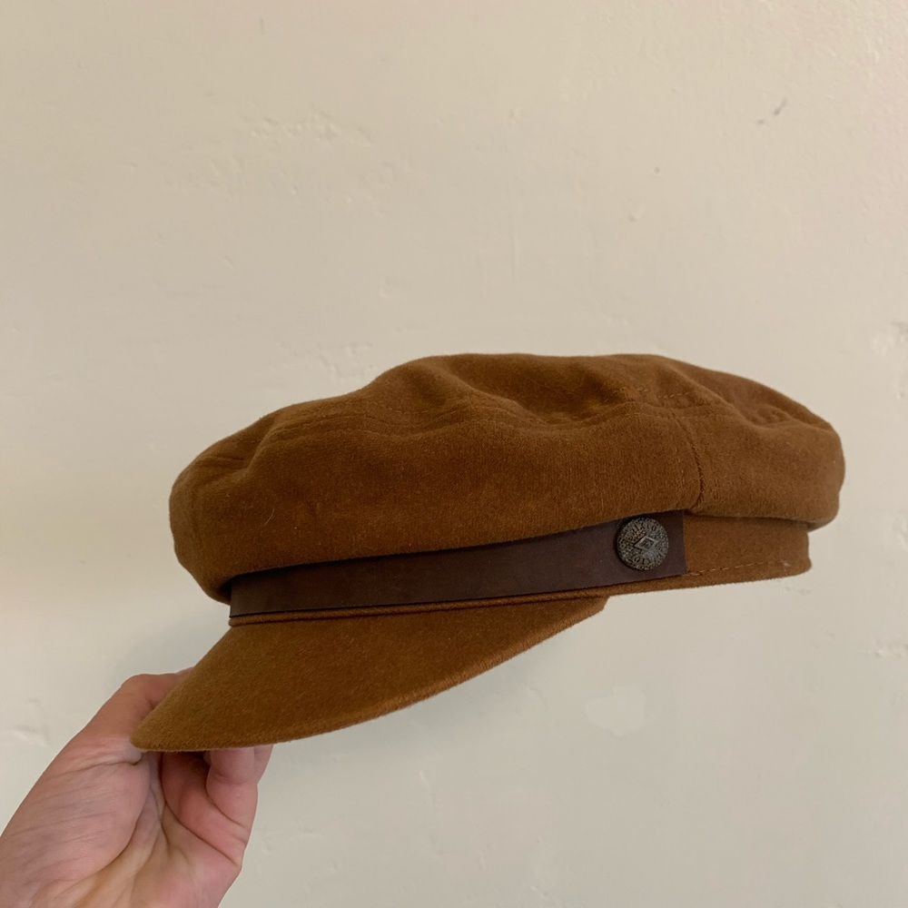 Brixton brown felt fiddler cap